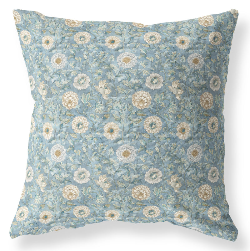 Betsy blue floral pillow cover