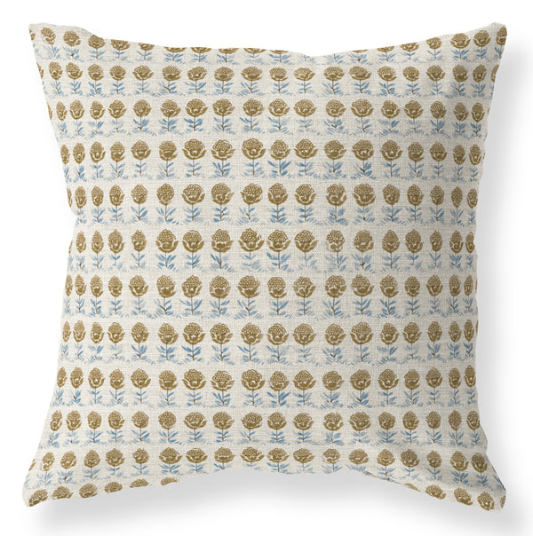 Blair blue floral pillow cover