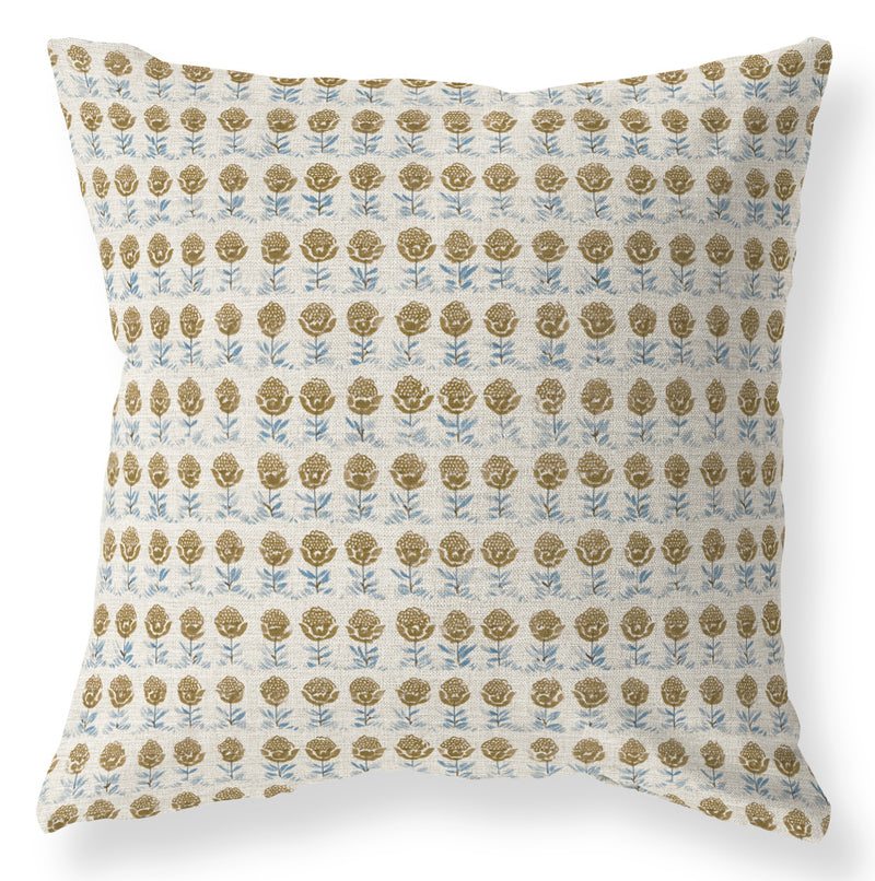 Blair blue floral pillow cover