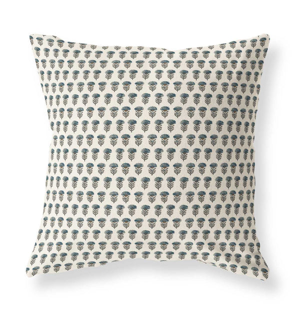 Chelsea Blue blue floral pillow cover