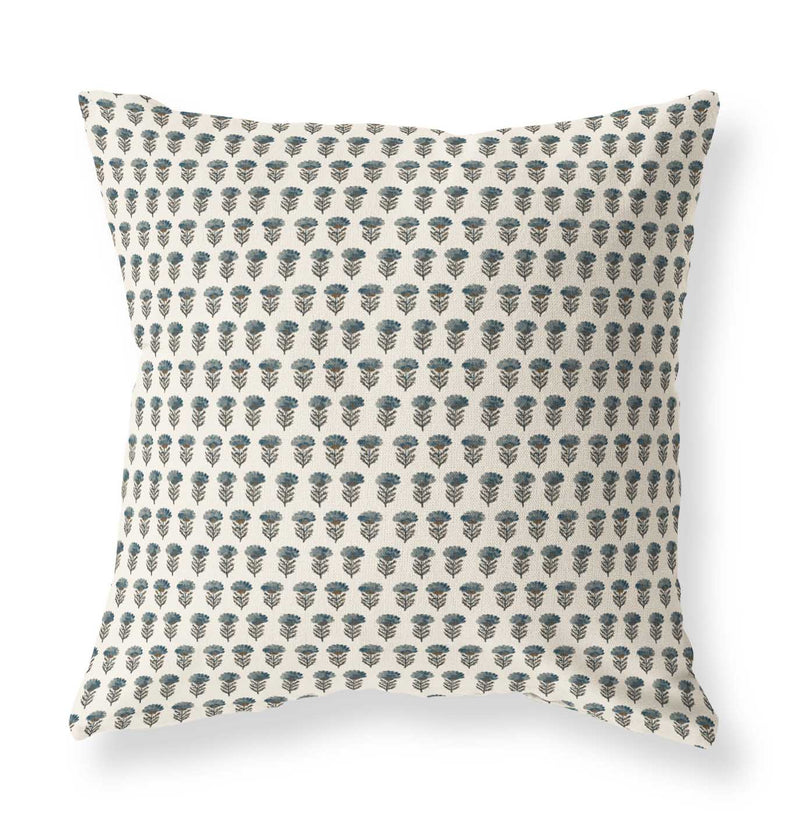 Chelsea Blue blue floral pillow cover