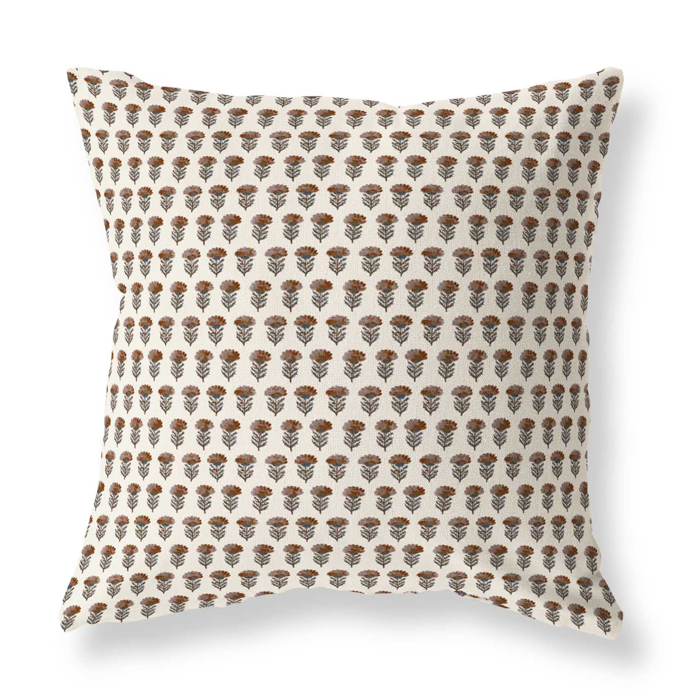 Chelsea Brick red floral pillow cover
