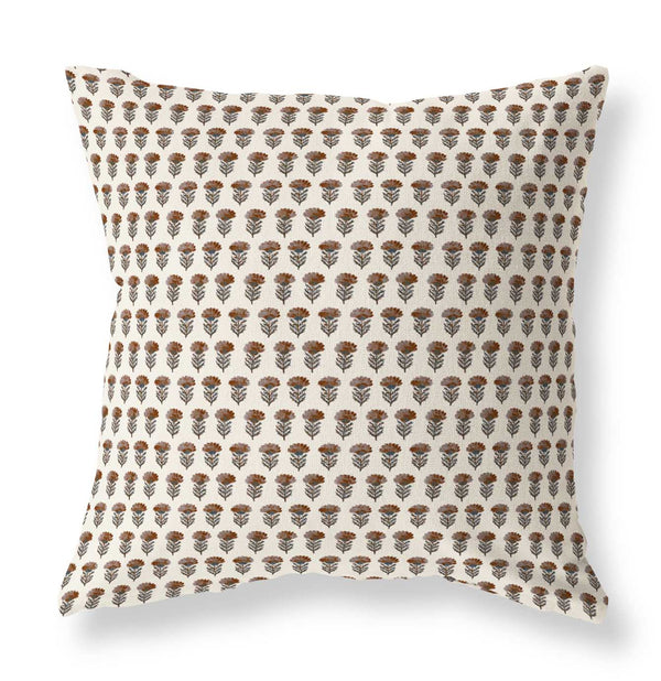 Chelsea Brick red floral pillow cover