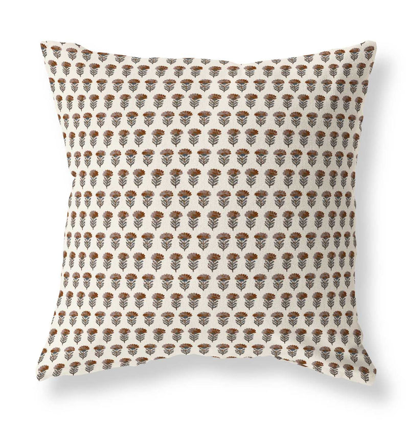 Chelsea Brick red floral pillow cover