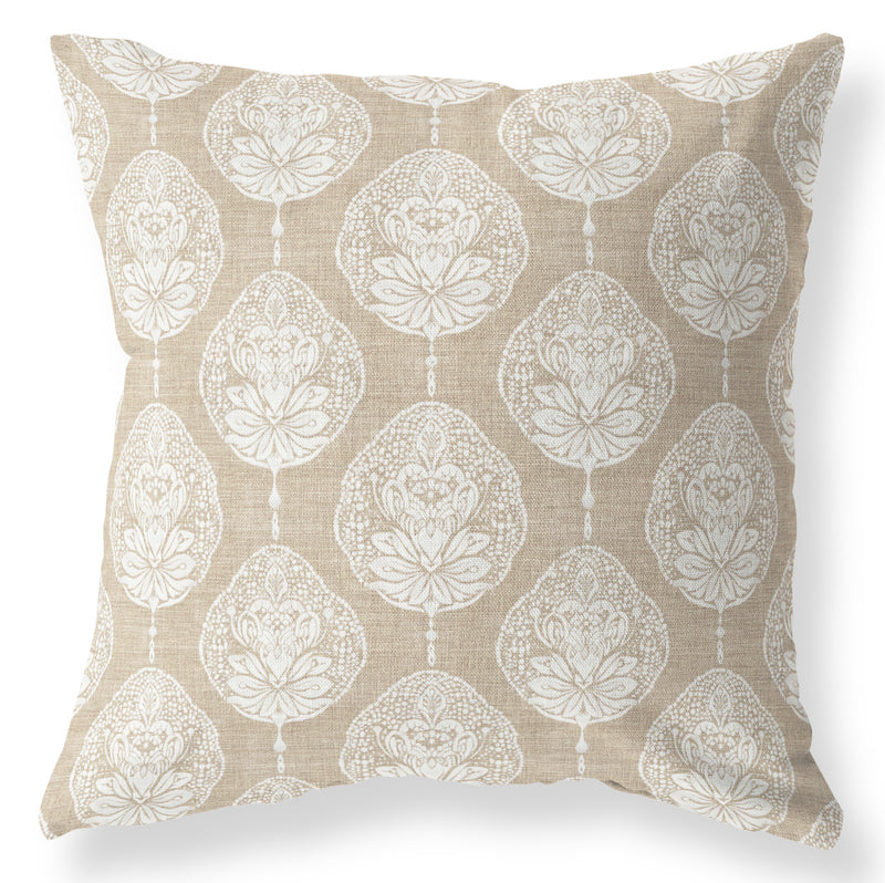 Nia neutral floral pillow cover