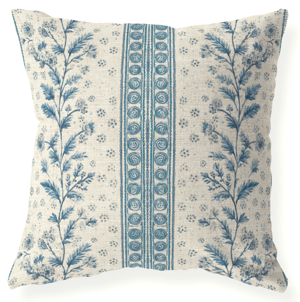 Erin Blue blue floral pillow cover