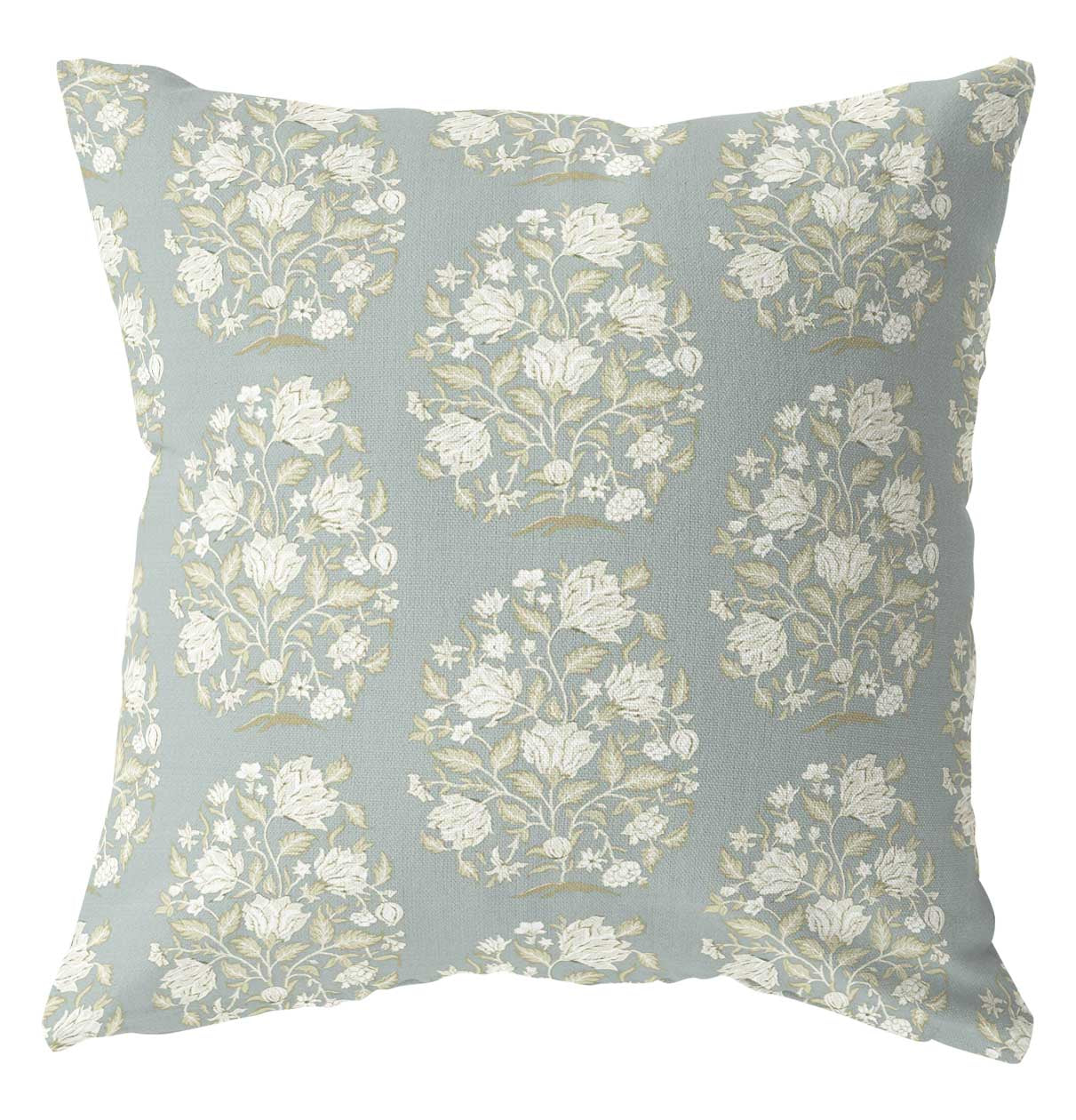 Lucia green floral pillow cover