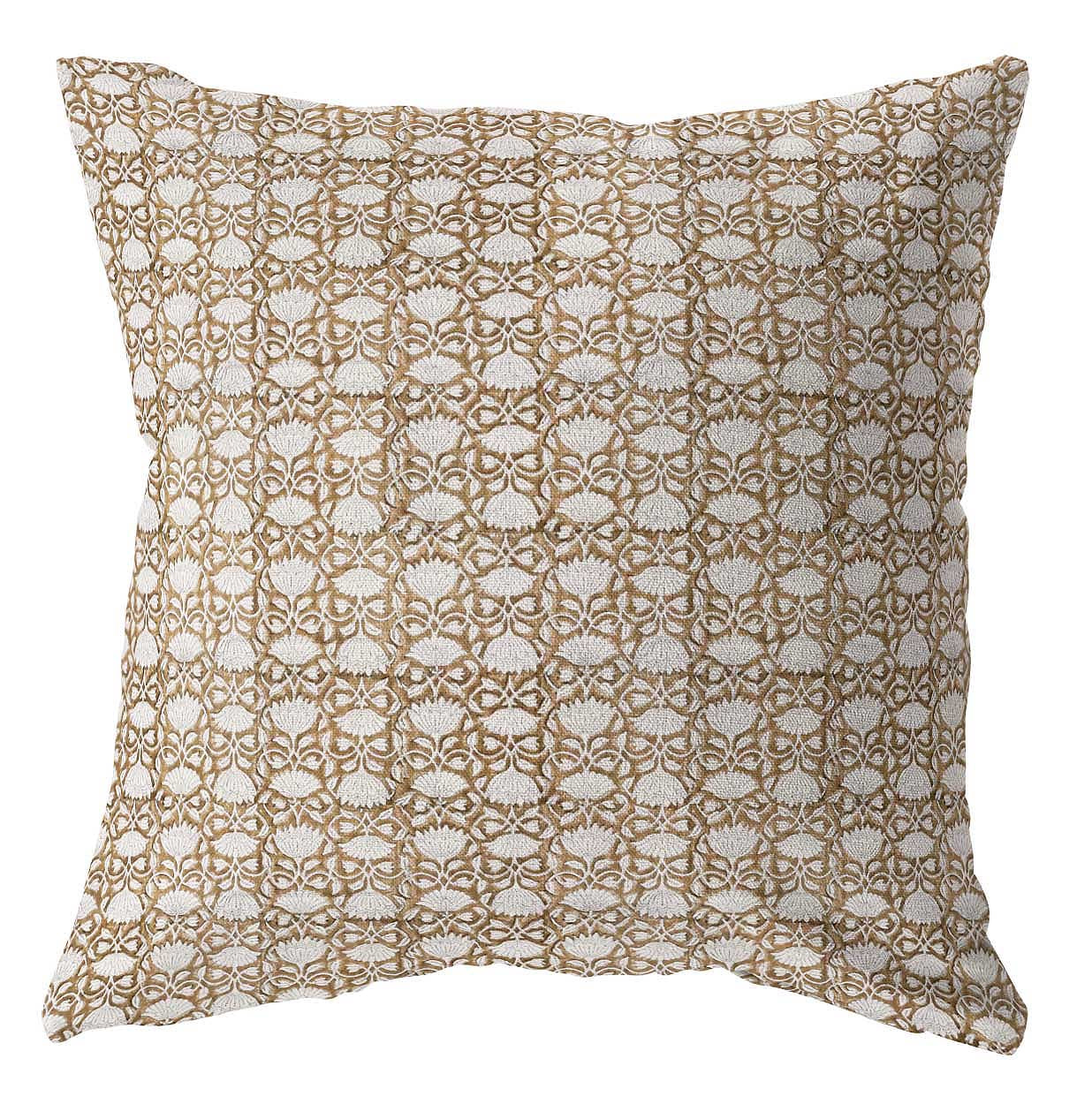 Goldie gold floral pillow cover