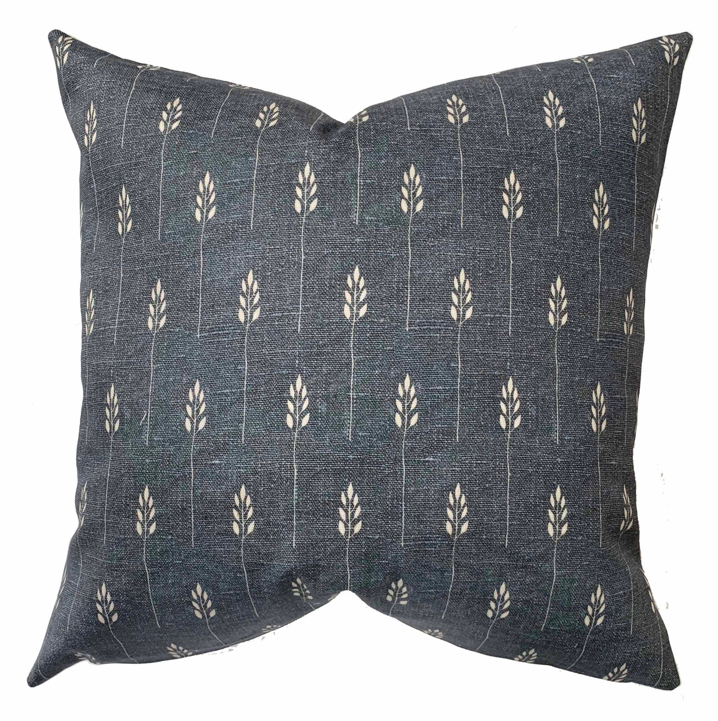 Greta navy block print pillow cover
