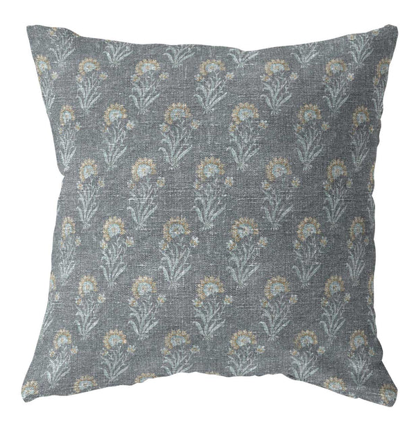 Agnes blue floral pillow cover