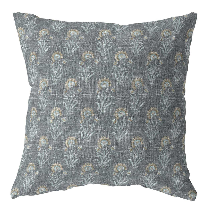 Agnes blue floral pillow cover