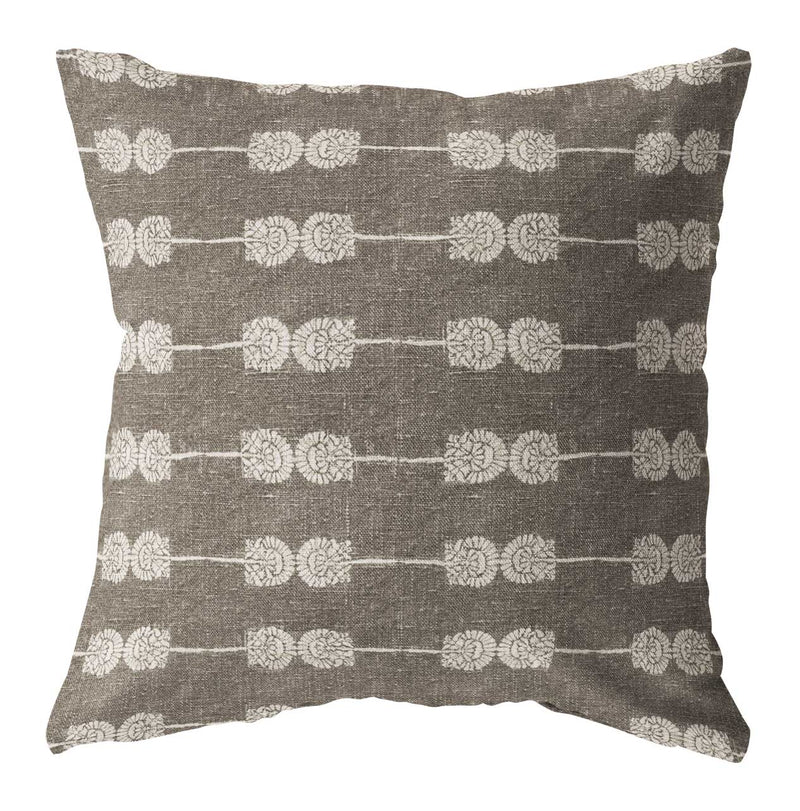 Anders grey floral pillow cover