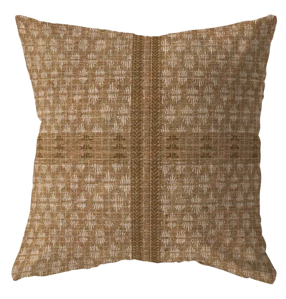 Ellis brown stripe pillow cover