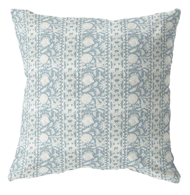 Everly blue floral pillow cover
