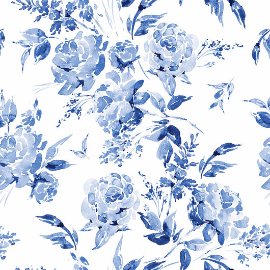 Indigo Floral Wallpaper – Jolie Marche