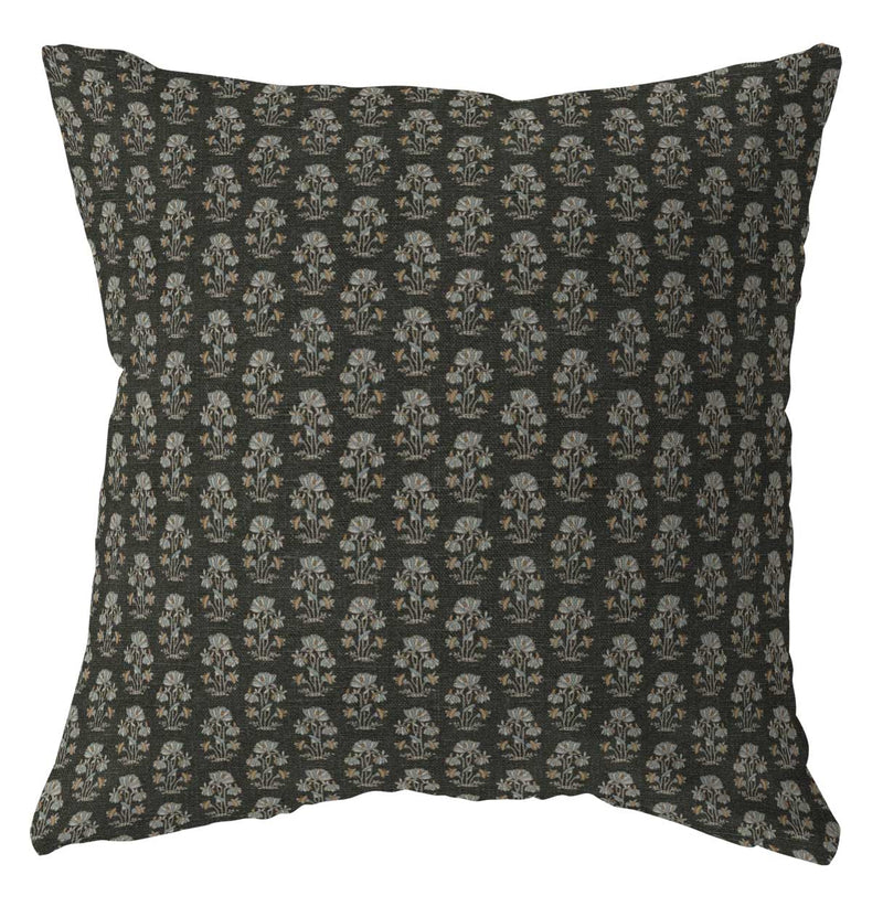 Mary black floral pillow cover
