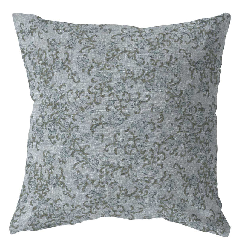 Bluebell blue floral pillow cover